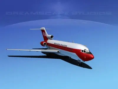 Boeing 727-100 Richards Aviation 3D model