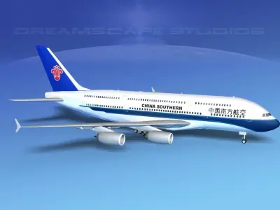 Airbus A380-800 China Southern  3D model