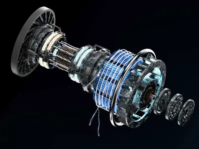 engine Low-poly 3D model