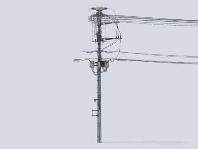 Power pole 3D model