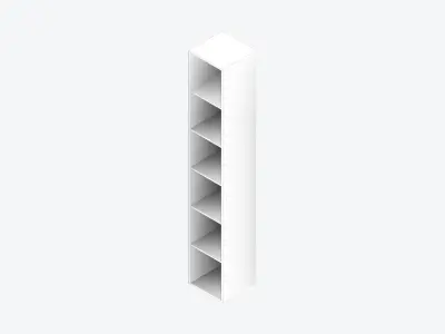 Kinda Locker - Plastic - Locka - Six Tier Low-poly 3D model
