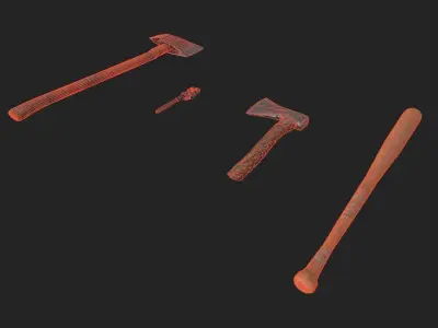 Melee Weapons pack 2 Low-poly 3D model