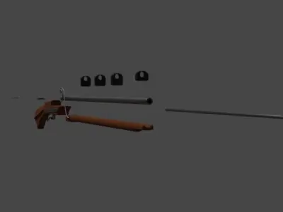 Matchlock Gun Free 3D model
