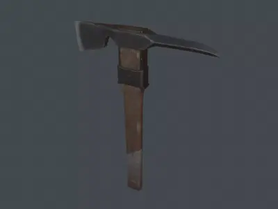 WW1 Pike Axe Low-poly 3D model