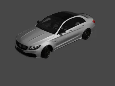 Mercedes C63 S Rigged  Free 3D model