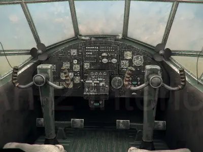 An-2 Antonov Airplane Interior PBR Low-poly 3D model