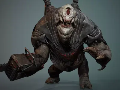 Biochemical Monster 06 Low-poly 3D model