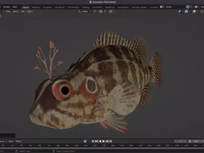 Scorpion Fish Low-poly 3D model