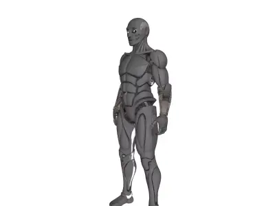 Humanoid Android Robot Base Character 3D Model Sci Fi Game Ready 3D model