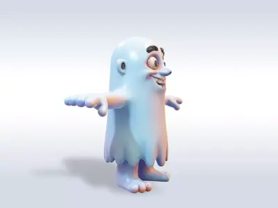 Cheerful Ghost Boy Character 3D model