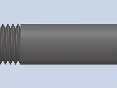 Bolt Partial Thread Hexagonal Head M24x150mm 3D model