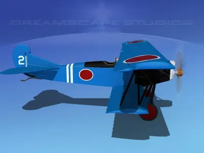 Fokker D-VII V13 Japan 3D model