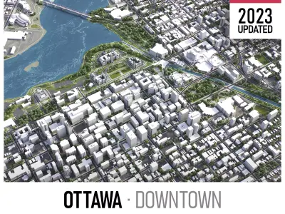 Ottawa Low-poly 3D model