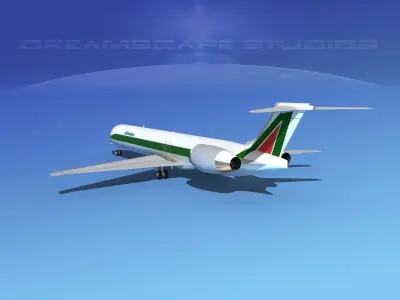 McDonnell Douglas MD83 Alitalia 3D model