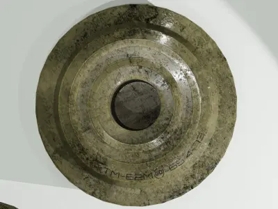 High-Detail TM-62M Anti-Tank Mine 3D Model Low-poly 3D model