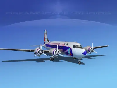 Douglas DC-4 Eastern Airlines 1 3D model