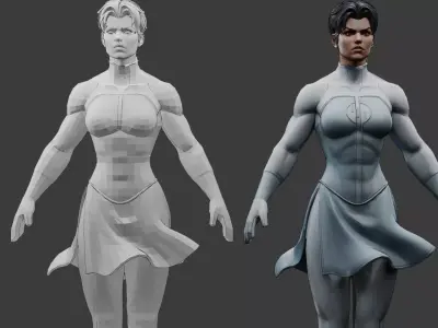 Anissa - Invincible serie High-PolyLOw -poly 3D model 3D model