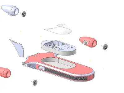 Starwars X34 landspeeder scale 1 in 87 3D print model