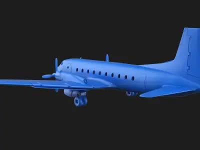 HAWKER SIDDELEY HS 748 3D print model
