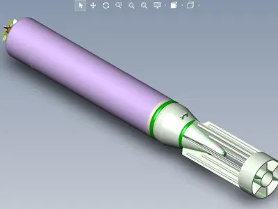 Russian avia bomb AO 25 33 and AO 25 30 submunition moulage 3D model