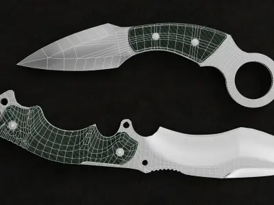 Tactical Blades Pack - Karambit and Combat Knife Free low-poly 3D model