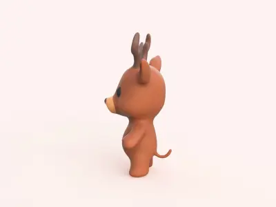 Little animal baby - Deer cute - Character004 Low-poly 3D model