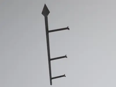 Metal Fence Low-poly 3D model