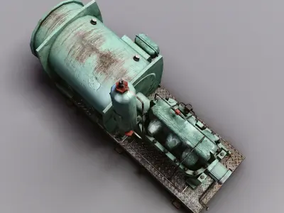 Centrifugal Water Pump Low-poly 3D model