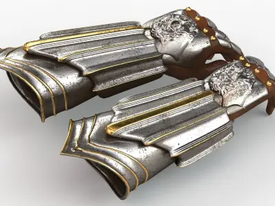 Lion Gloves 3D model