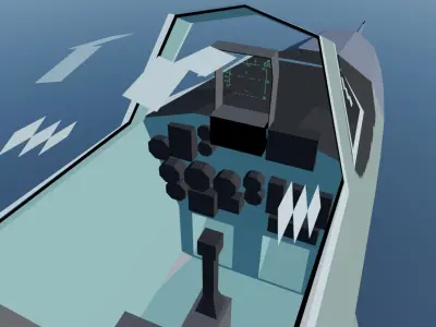 MiG-29 Figher jet Low-poly 3D model