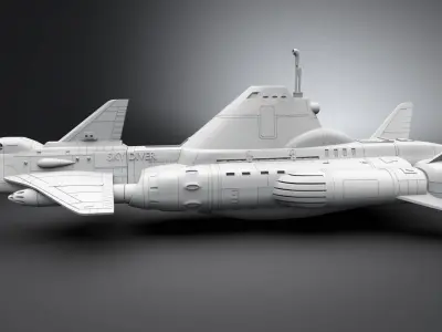 Skydiver scale model 3D print model