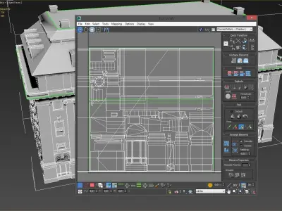 Classical Style Building historic Low-poly 3D model