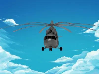 mil mi 26 helicopter 3D model