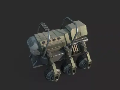 Future sci-fi style engineering multi-purpose vehicle 3D model