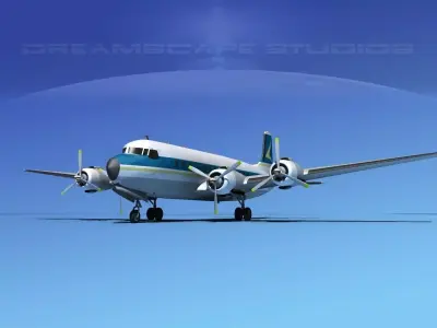 Douglas DC-7B Corporate 3 3D model