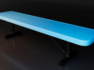 Park Bench Free low-poly 3D model 4