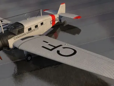 Junkers W 34 3D model