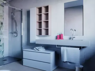 Washbasin cabinet Legnobagno Freedom F90 Free 3D model
