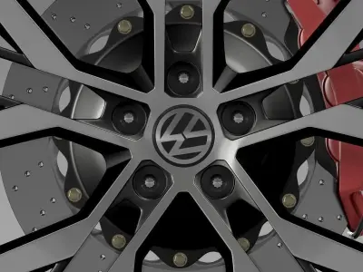 Volkswagen Golf GTI wheel 2 3D model