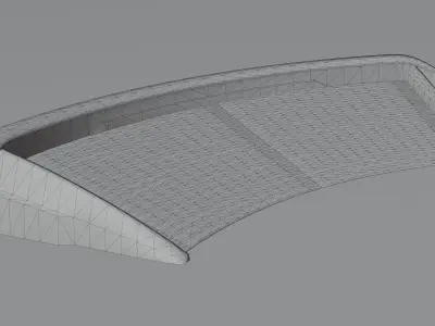 Amphitheatre radiator grille Low-poly 3D model