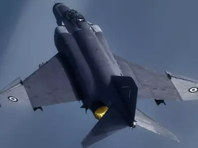 F4 Phantom 2  Grey-with Cockpit-Fully Rigged-High Resolution Low-poly 3D model