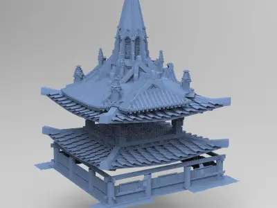 General Warlord Temple Roof 3D model