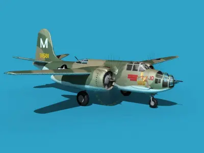 Douglas A-20E Havoc V02 3D model