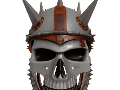 Spiked Skull Warrior Helmet 3D model