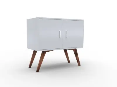 Retro cabinet  Free low-poly 3D model