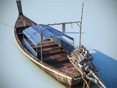Thailand Long Tail Boat 3D model