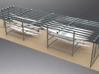 Canoe Rack 3D model