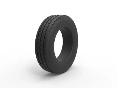 Semi truck tire 13 Scale 1 to 25 3D print model
