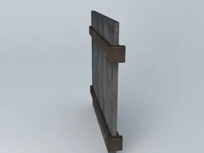 Wood Wall Fence Panel 3D model
