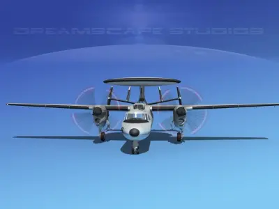 Grumman E-2C Hawkeye V19 3D model